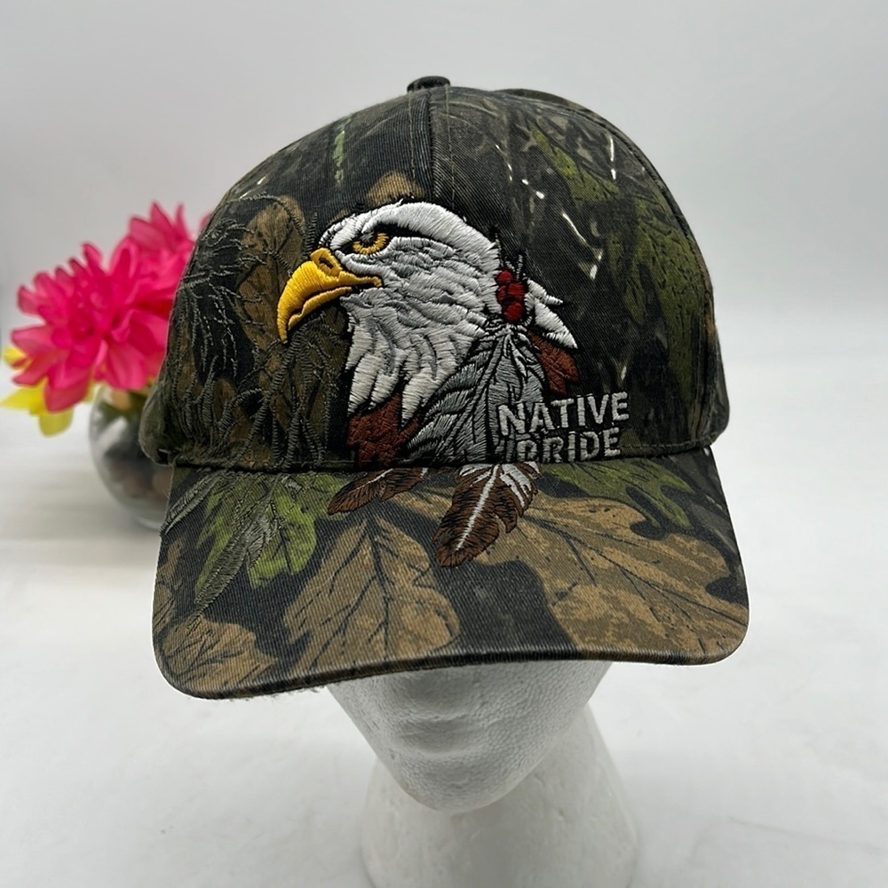 Native Pride Eagle Baseball Hat Adjustable Ht3275b - image 1